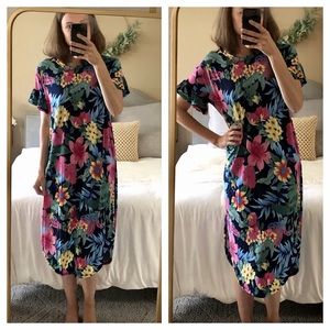 PARADISE TRIP MIDI DRESS floral